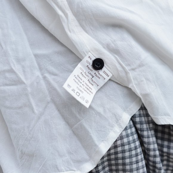 Anthropologie TYLHO Rayon Dress in Gingham Checkered Print XS - Picture 13 of 14